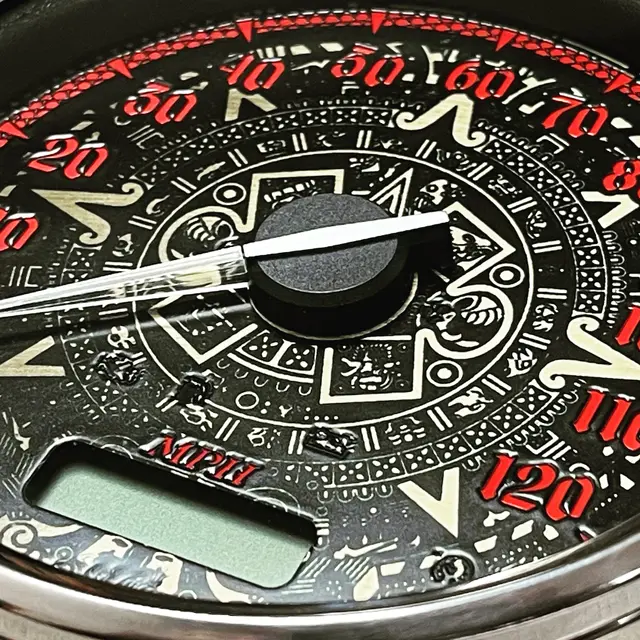 Custom Harley Street Glide speedometer face with custom artwork